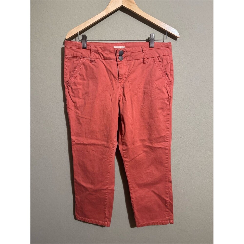BKE Women’s Cropped Pants Size 29 Salmon Stretch Casual Chino Capri